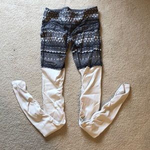ALO size M Barre Leggings.  Over the heel.
